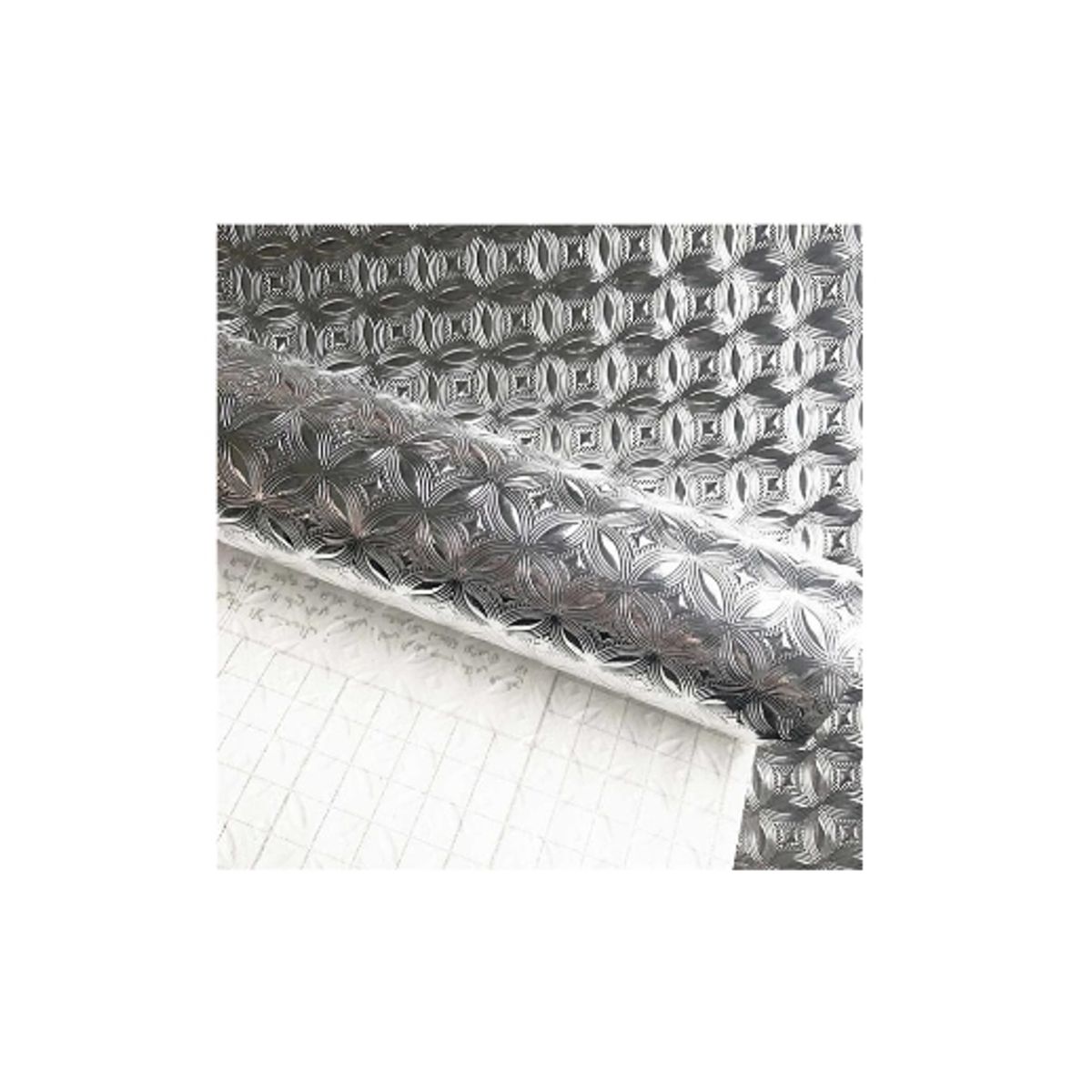 GENERICO - Papel Mural Autoadhesivo Rollo 10mt X 60cm Aluminio Circulos