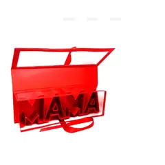 GENERICO - Caja Mama 44X15X9 Rojo Decoracion