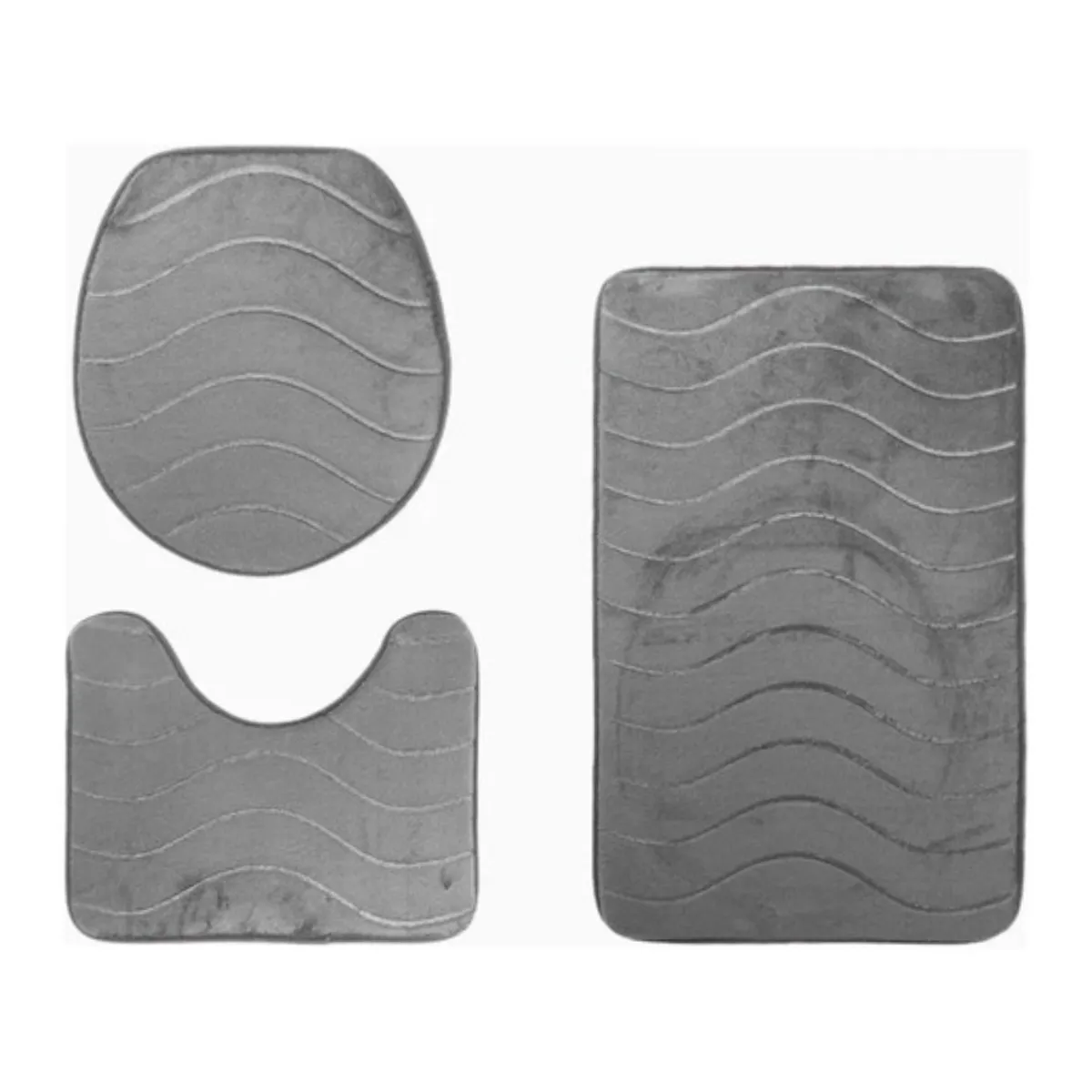 GENERICO - Set  De  Baño  Color Gris