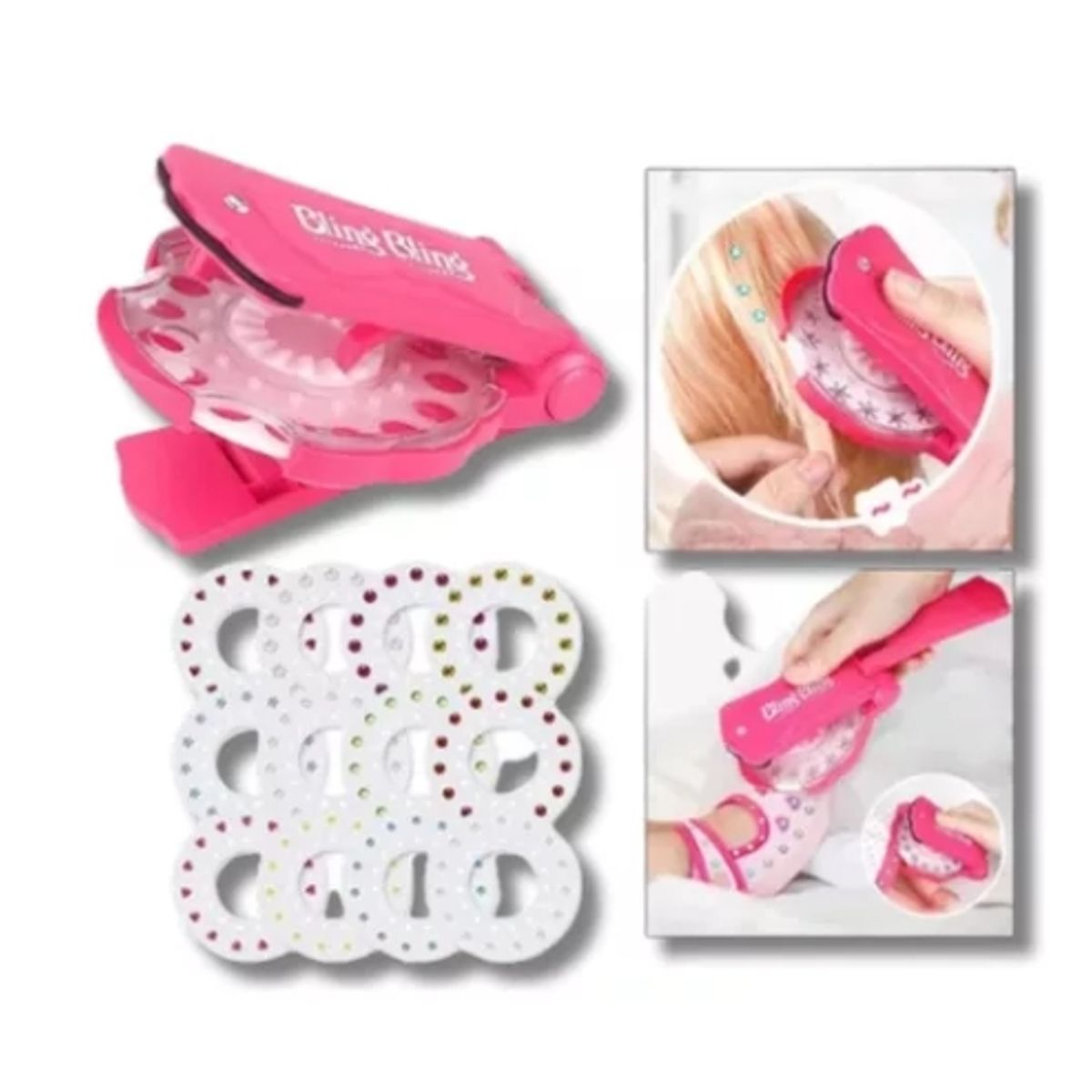 GENERICO - Maquina Grapadora Para Cabello Pelo Diamente Brillo 180pcs