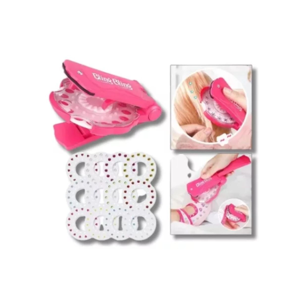 GENERICO - Maquina Grapadora Para Cabello Pelo Diamente Brillo 180pcs