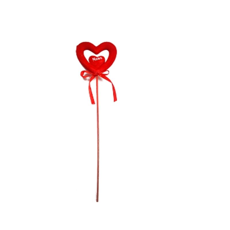 GENERICO - Pack 12 Stick Corazon Mama Rojo
