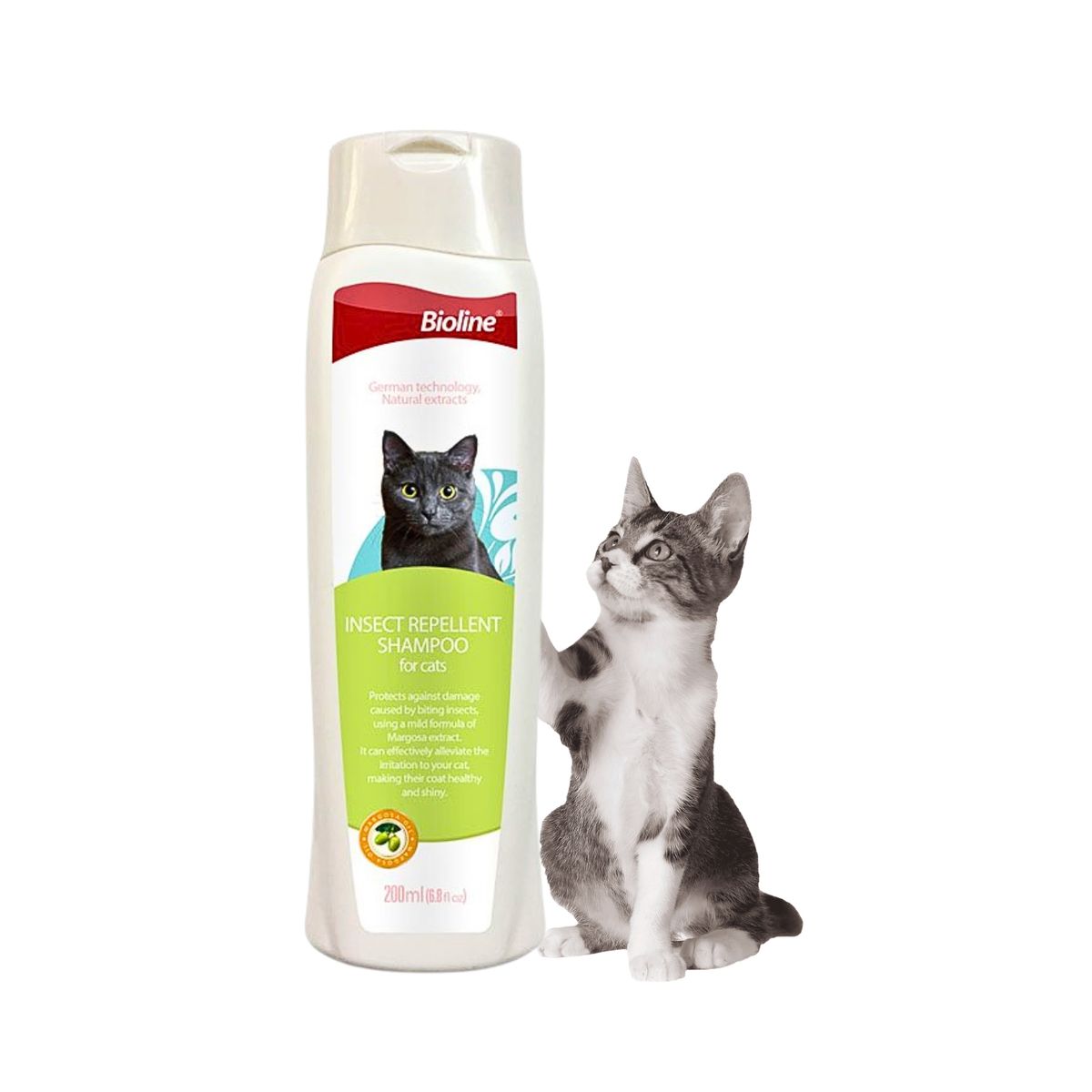 GENERICO - Shampoo Repelente Para Gato Insecticida Cat - Bioline 200 Ml
