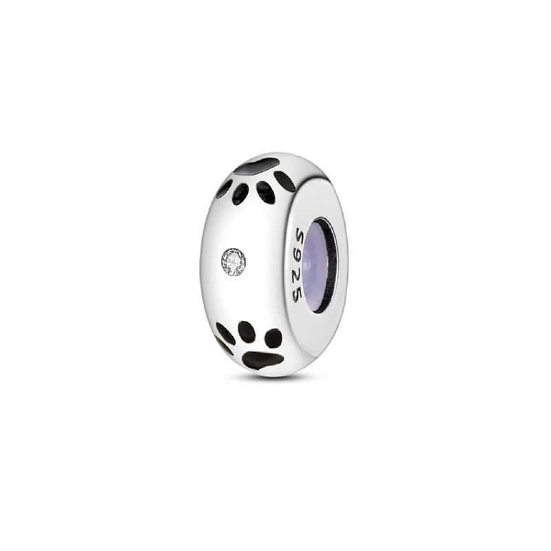 SILVER HEART - Charm Huellas De Mascota Y Circones Plata 925 SILVER HEART