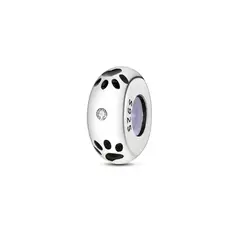SILVER HEART - Charm Huellas De Mascota Y Circones Plata 925