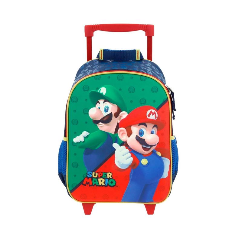 NINTENDO - MOCHILA RUEDAS INFANTIL ORIGINAL SUPER MARIO BROS MARIO & LUIGI