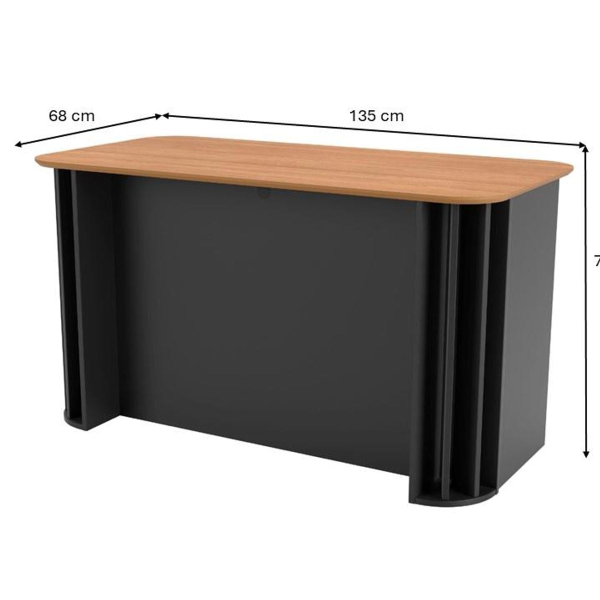 ROCA - Escritorio Brasilia 1 Cajón Negro-Canela Roca