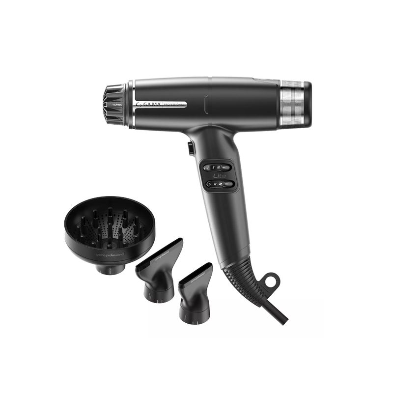 GAMA - Secador De Pelo Gama Iq Lite Ultra Liviano Profesional Negro