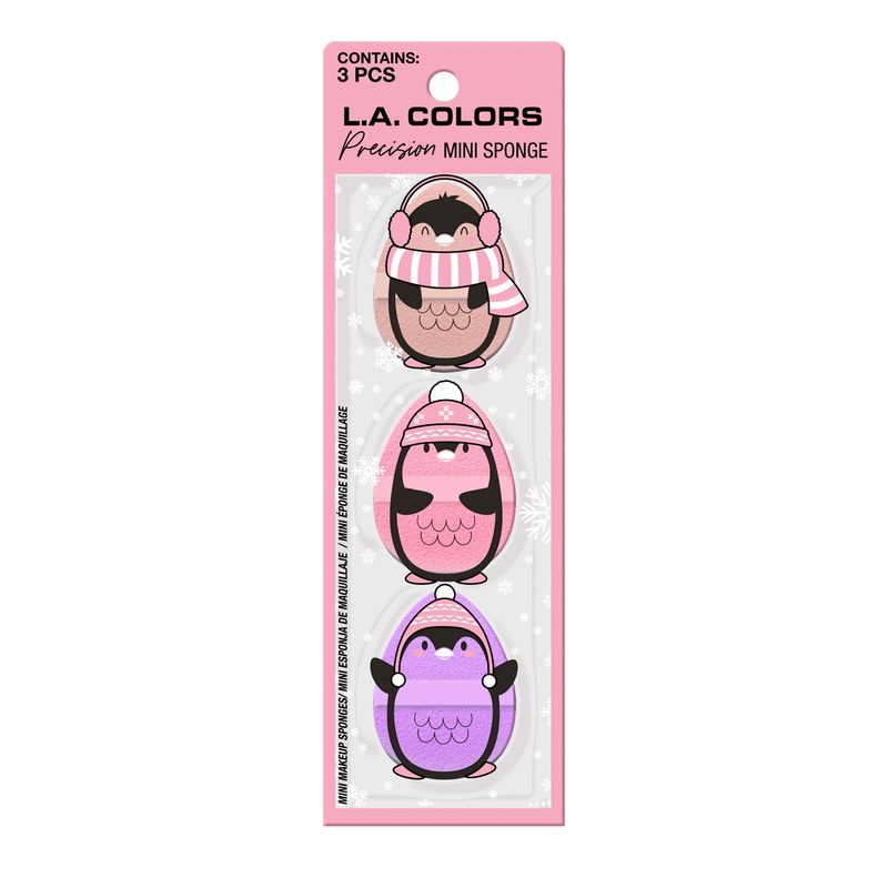 L A COLORS - Set 3 mini esponjas de maquillaje “Precision” L.A Colors
