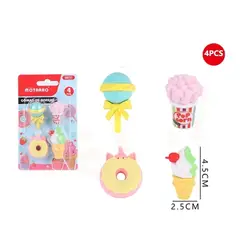 GENERICO - Set De Goma Food kawaii 4525Cm 4Pcs