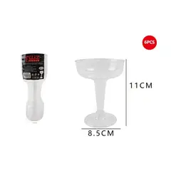 GENERICO - Copas Acrílicas De Cóctel Transparente 6 Pcs