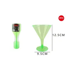 GENERICO - Copas Acrílicas De Cóctel Verde 6 Pcs