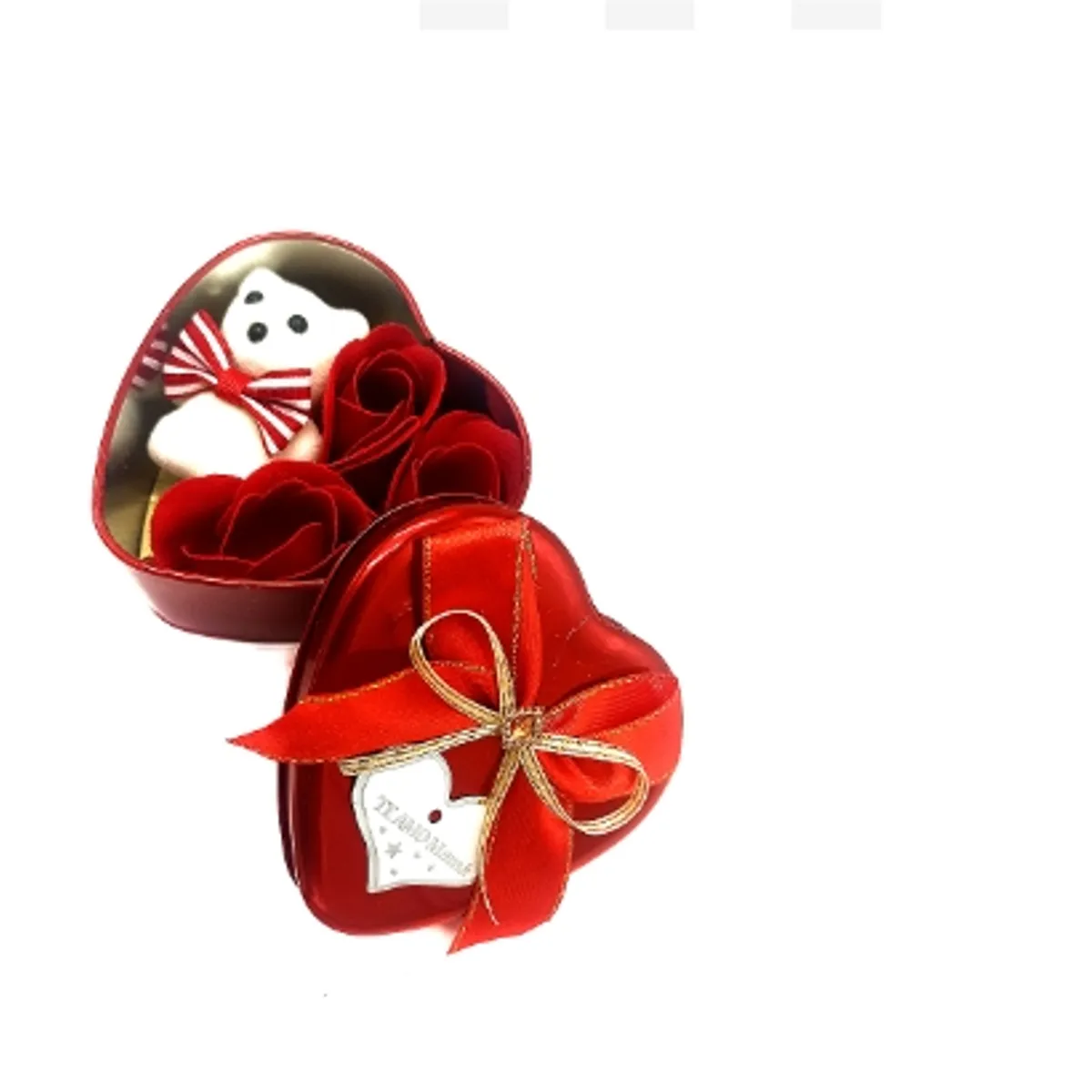 GENERICO - Cajita Corazon Lata 9x9x5 Te Amo Mama