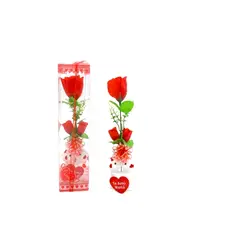 GENERICO - Caja 2 Ositos 2 Rosas Corazon Te Amo Mama