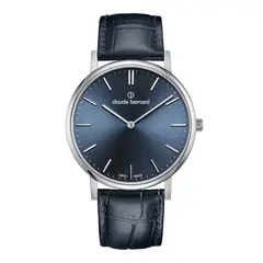 CLAUDE BERNARD - Reloj Classic Azul Cuero Hombre