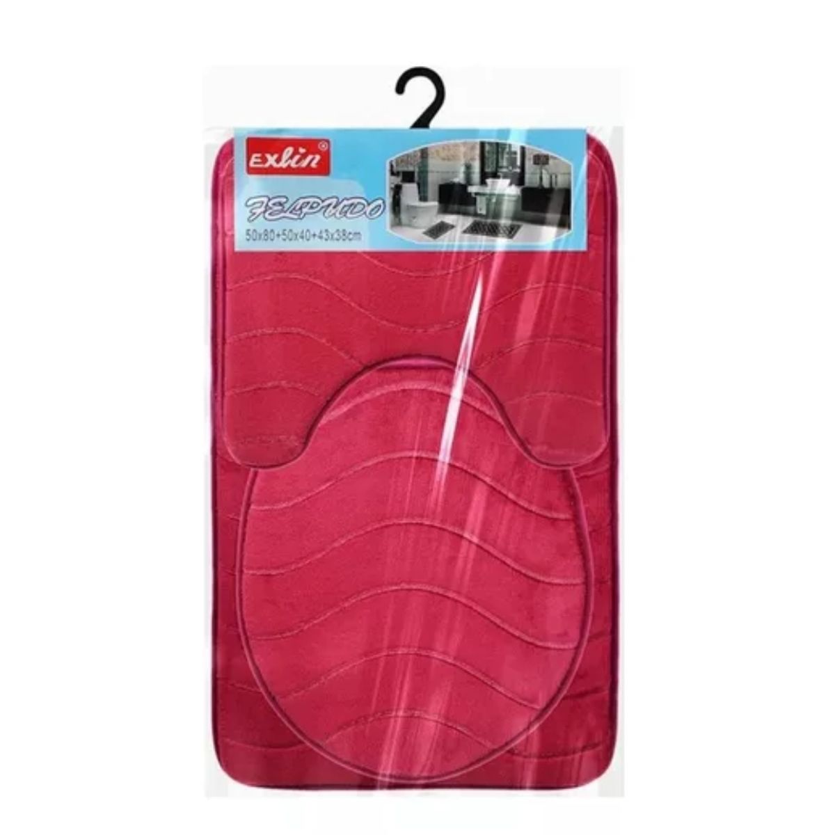 GENERICO - Set De Baño Color Burdeo