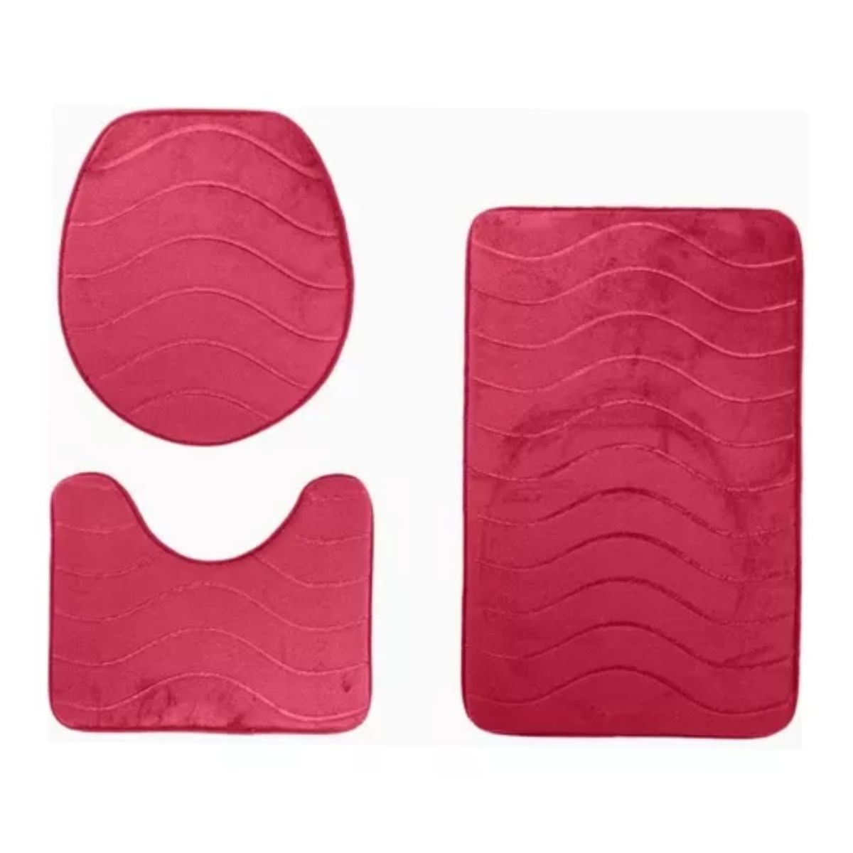 GENERICO - Set De Baño Color Burdeo