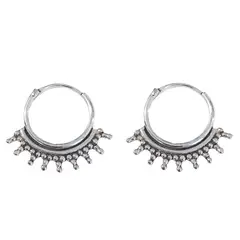 COGGIOLA - Aros Argolla Étnica Puntitos Plata Fina 925