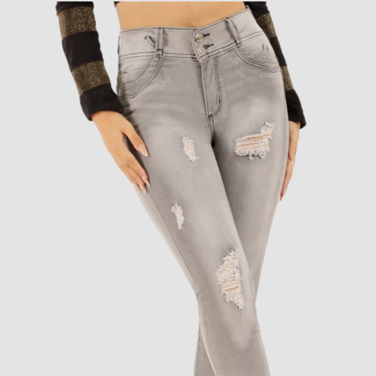ONE WORLD - Jeans One World Skinny Rasgado con Push up