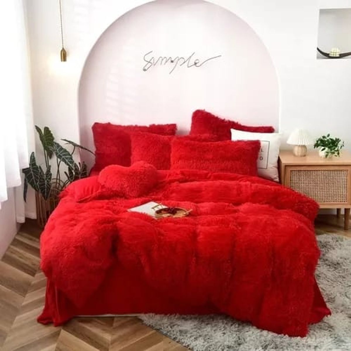 GENERICO - Cobertor 2 Plaza Con Chiporro y Peludo Por fuera MARIA