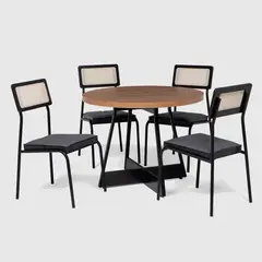 ROCA - Comedor Capitolio 4 Personas Canela-Negro