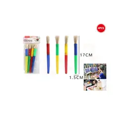 GENERICO - Set Pinceles 17 Cm 4 Pcs Para Pintar
