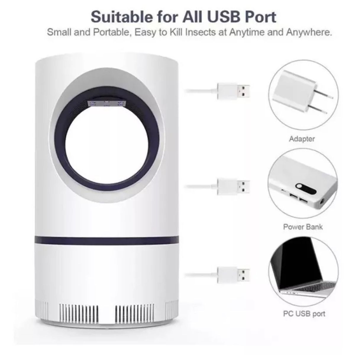 GENERICO - Lampara Mata Insectos Mosquitos Mata Zancudos Electrico