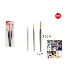 GENERICO - Set Pinceles 3 Brochas 20 Cm 3 Pcs