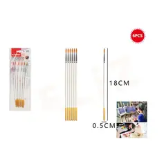 GENERICO - Set Pinceles Punta Gruesa 18 Cm 6 Pcs