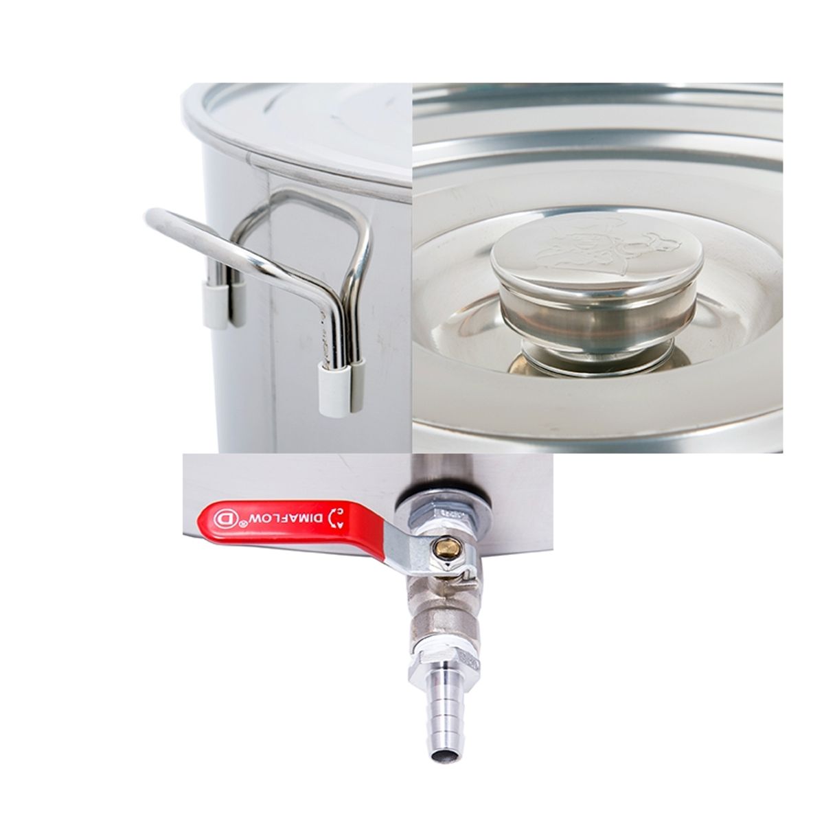 GENERICO - Olla 70 Litros Acero Inoxidable (2.0 mm)