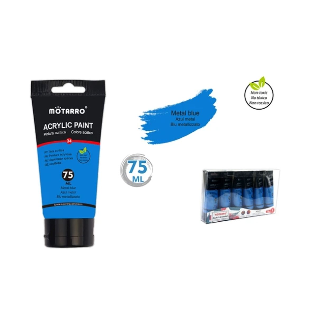 GENERICO - Pintura Acrylic Azul Metálico 75 ML