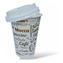 GENERICO - Vaso Polipapel Con Tapa 12oz 350ml 50 unidades