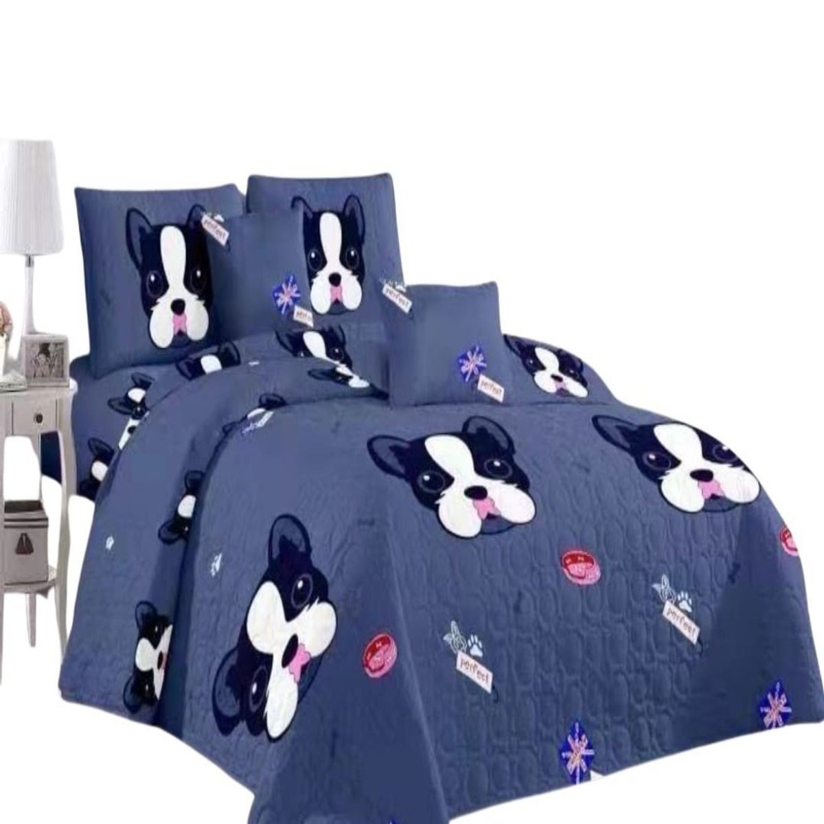 GENERICO - CUBRECAMAS DE VERANO QUILT REVERSIBLES PLAZA Y MEDIA