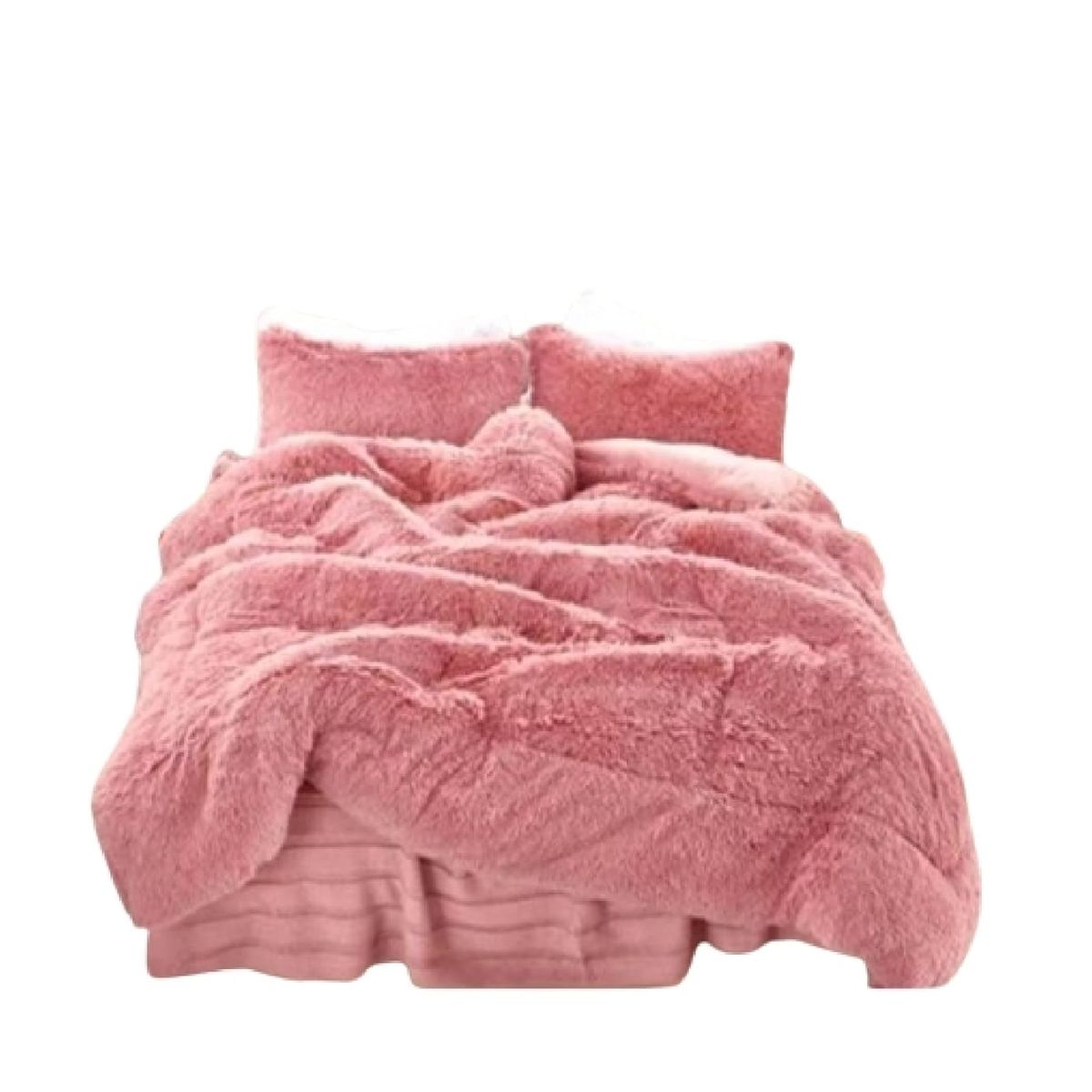 GENERICO - COBERTOR Rosa Con Chiporro y  Plush Peludo 2 Plaza maria