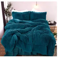 GENERICO - COBERTOR Con Chiporro y Plush Peludo 2 Plaza UNICOLOR maria