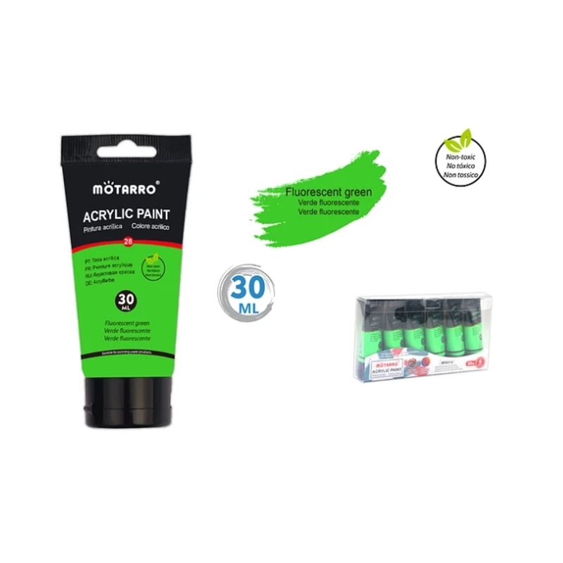 GENERICO - Pintura Acrílica Verde Fluorescente 30 ML