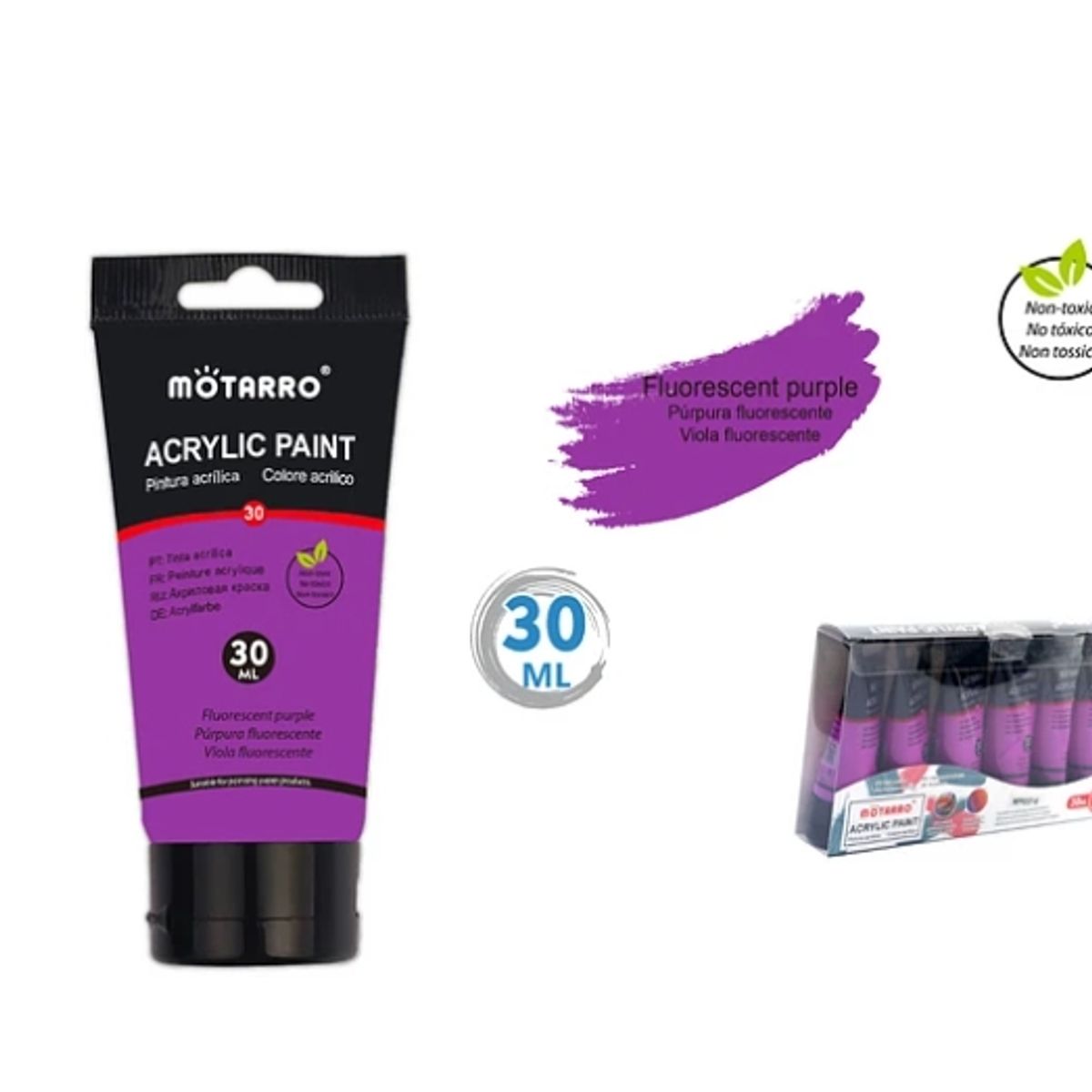 GENERICO - Pintura Acrílica Morado Fluorescente 30 ML
