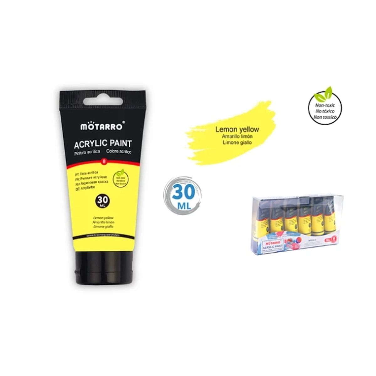 GENERICO - Pintura Acrílica Amarillo Limón 30Ml