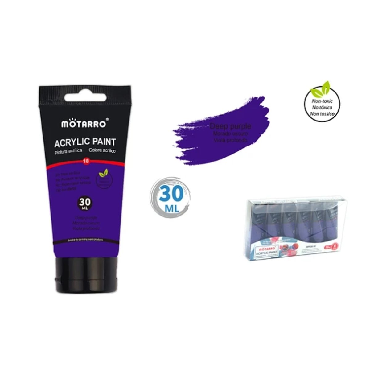 GENERICO - Pintura Acrílica Morado Oscuro 30Ml