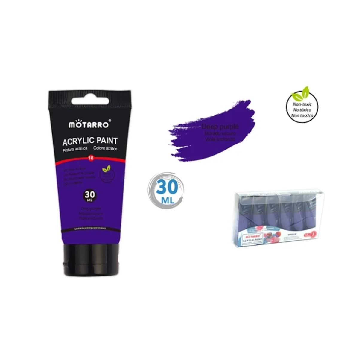 GENERICO - Pintura Acrílica Morado Oscuro 30Ml