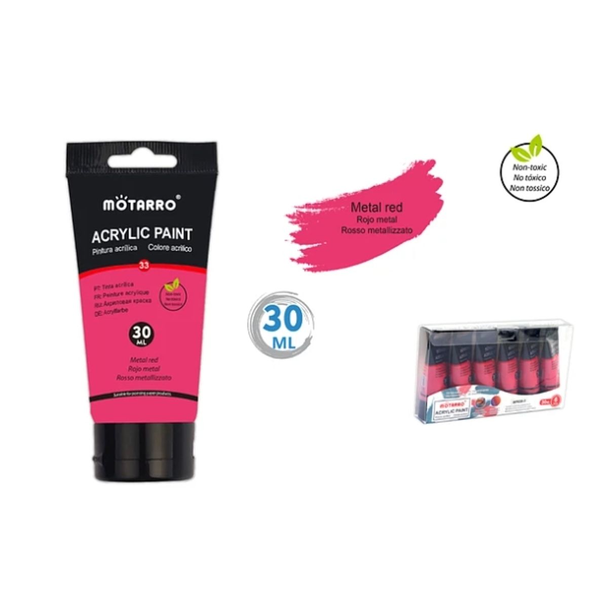 GENERICO - Pintura Acrílica Fucsia Metalizada 30 ML