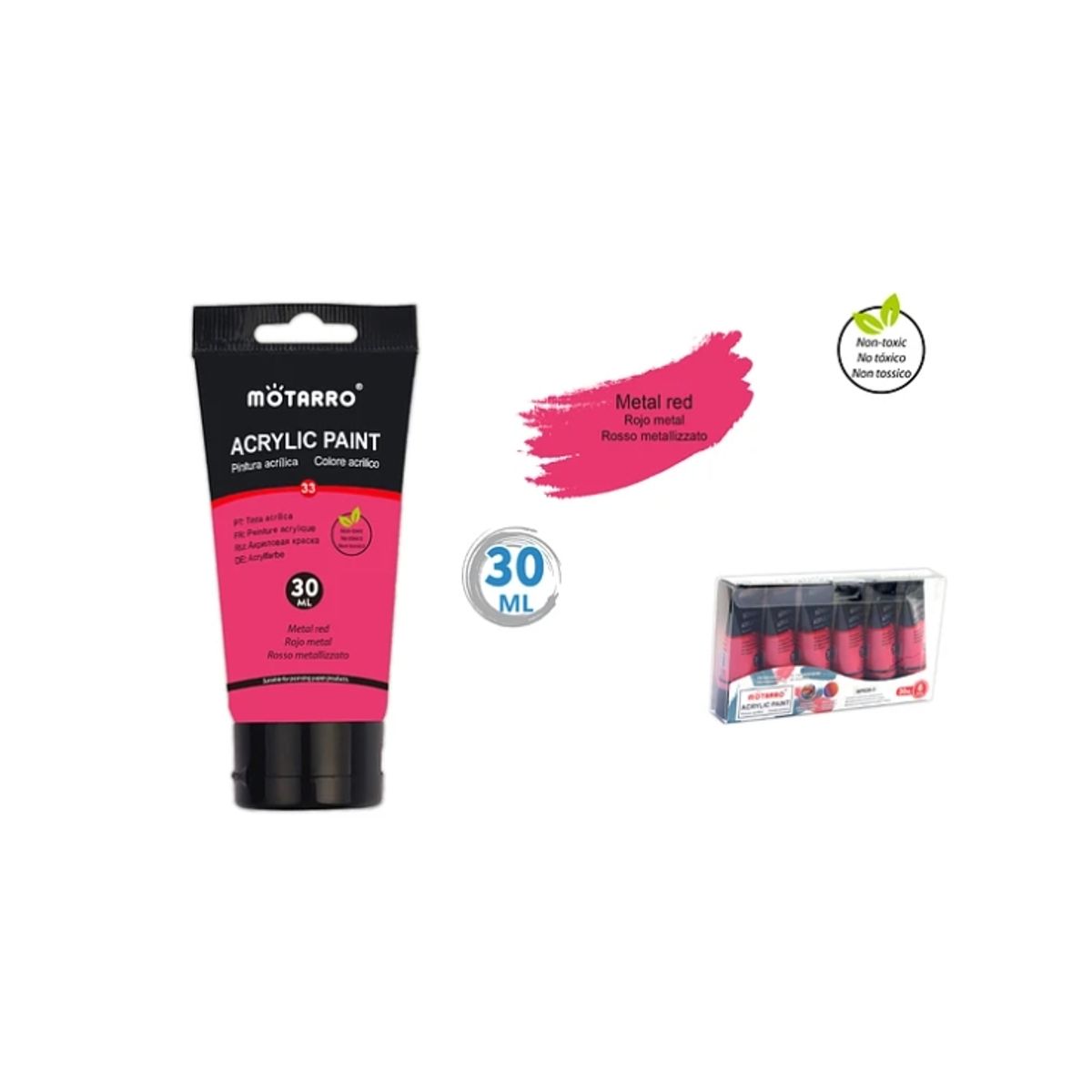 GENERICO - Pintura Acrílica Fucsia Metalizada 30 ML