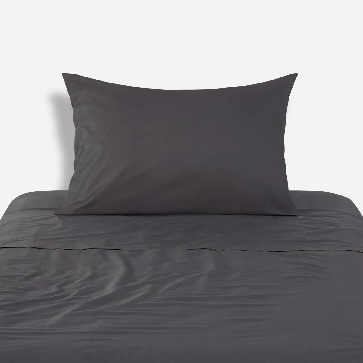 ROSEN - Sábana Rosen 180 Hilos Lisa Charcoal 1,5 Plazas