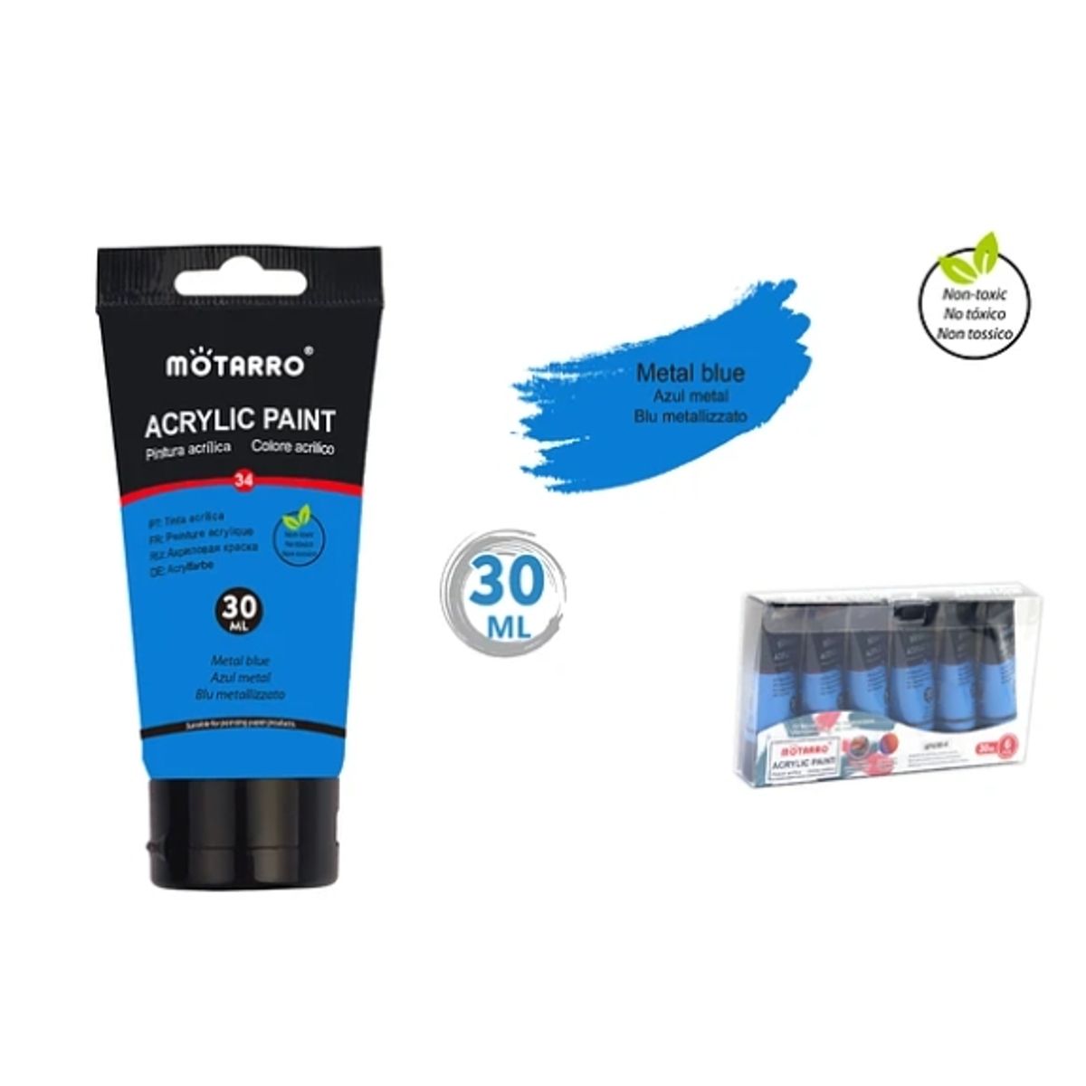 GENERICO - Pintura Acrilica Azul Metalizada 30 ML