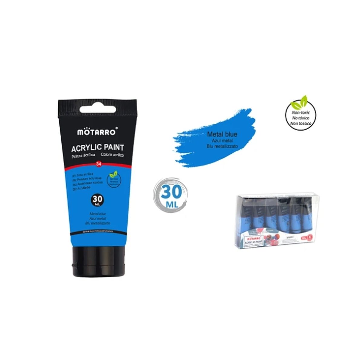 GENERICO - Pintura Acrilica Azul Metalizada 30 ML