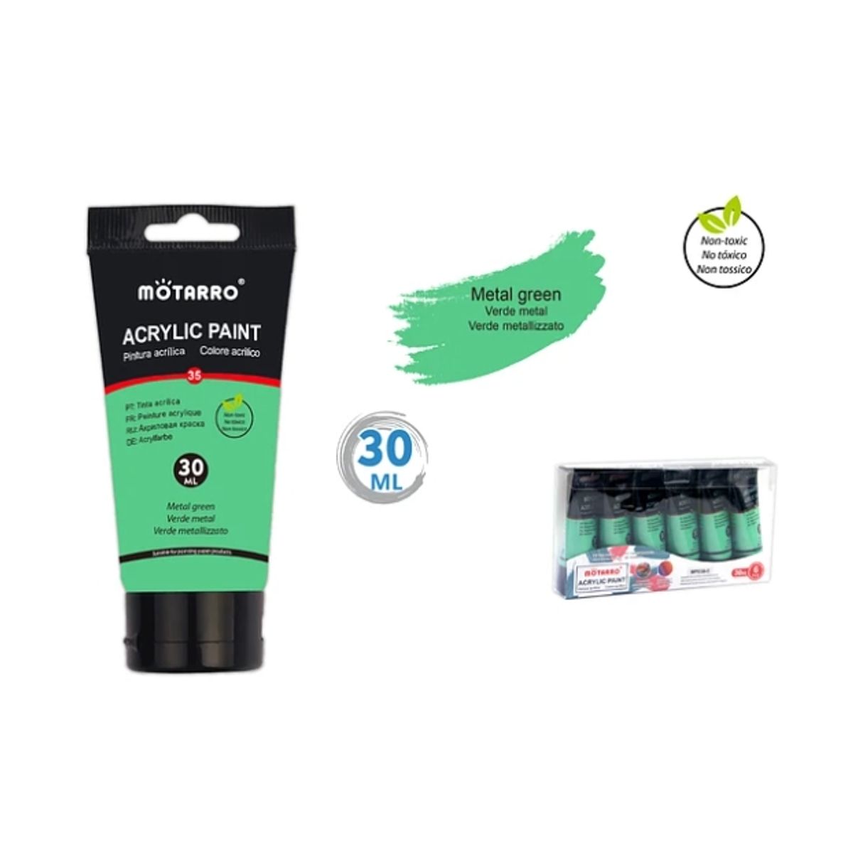 GENERICO - Pintura Acrilica Verde Metalizada 30 ML