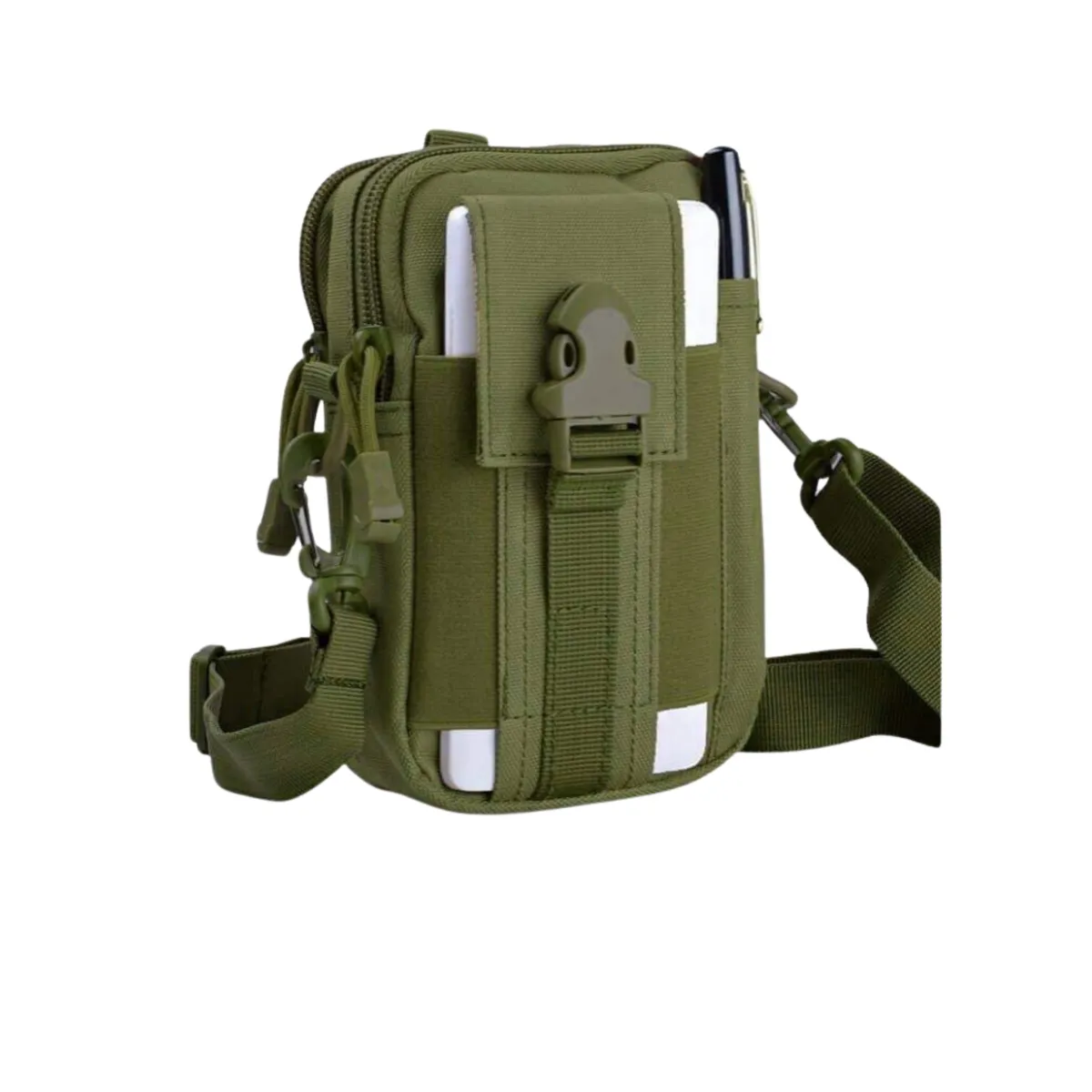 GENERICO - Pouch Bolso Táctico Militar Porta Celular Verde