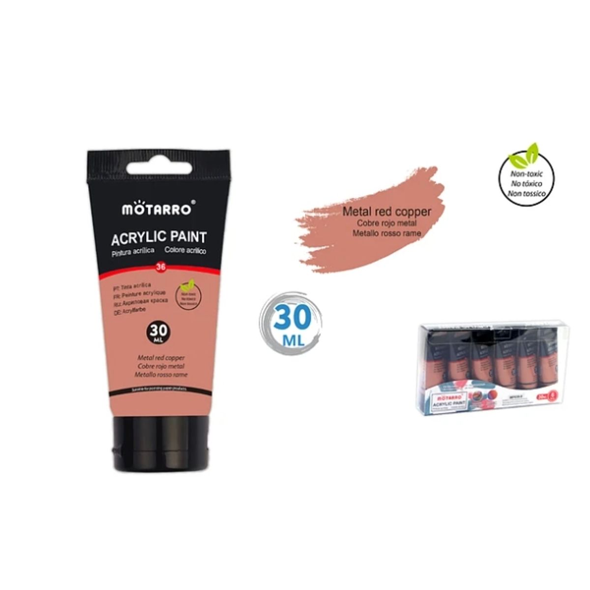 GENERICO - Pintura Acrilica Cobre Metalizada 30ML
