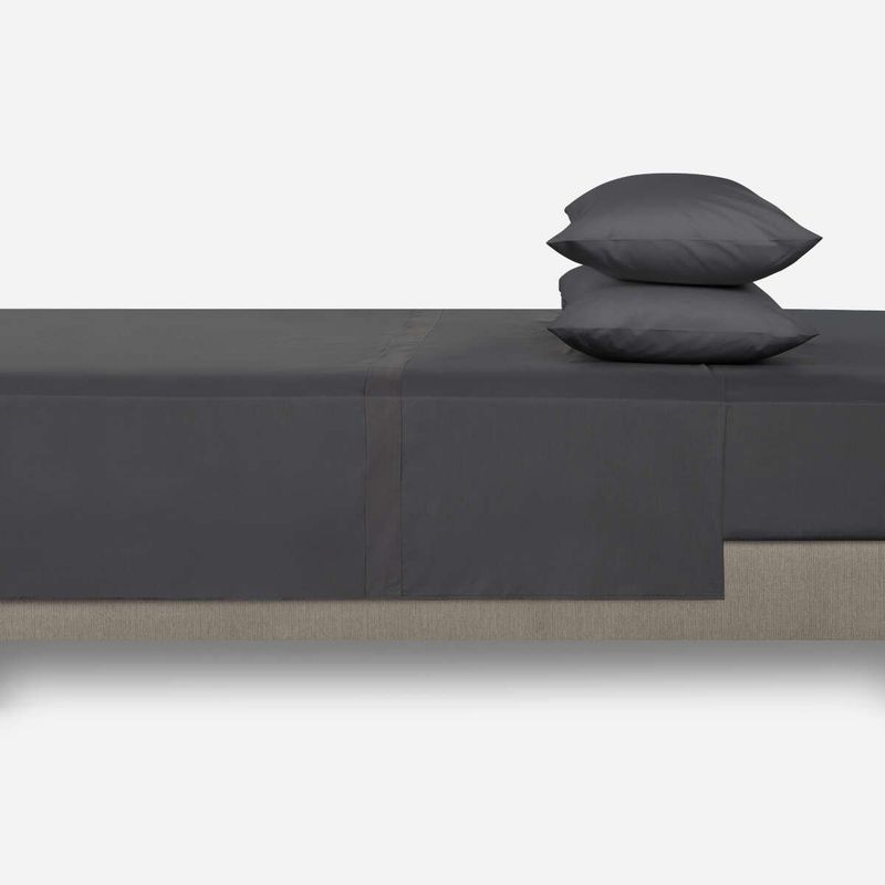 ROSEN - Sábana Rosen 180 Hilos Lisa Charcoal 2 Plazas