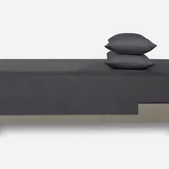 ROSEN - Sábana 180 Hilos Lisa Charcoal King